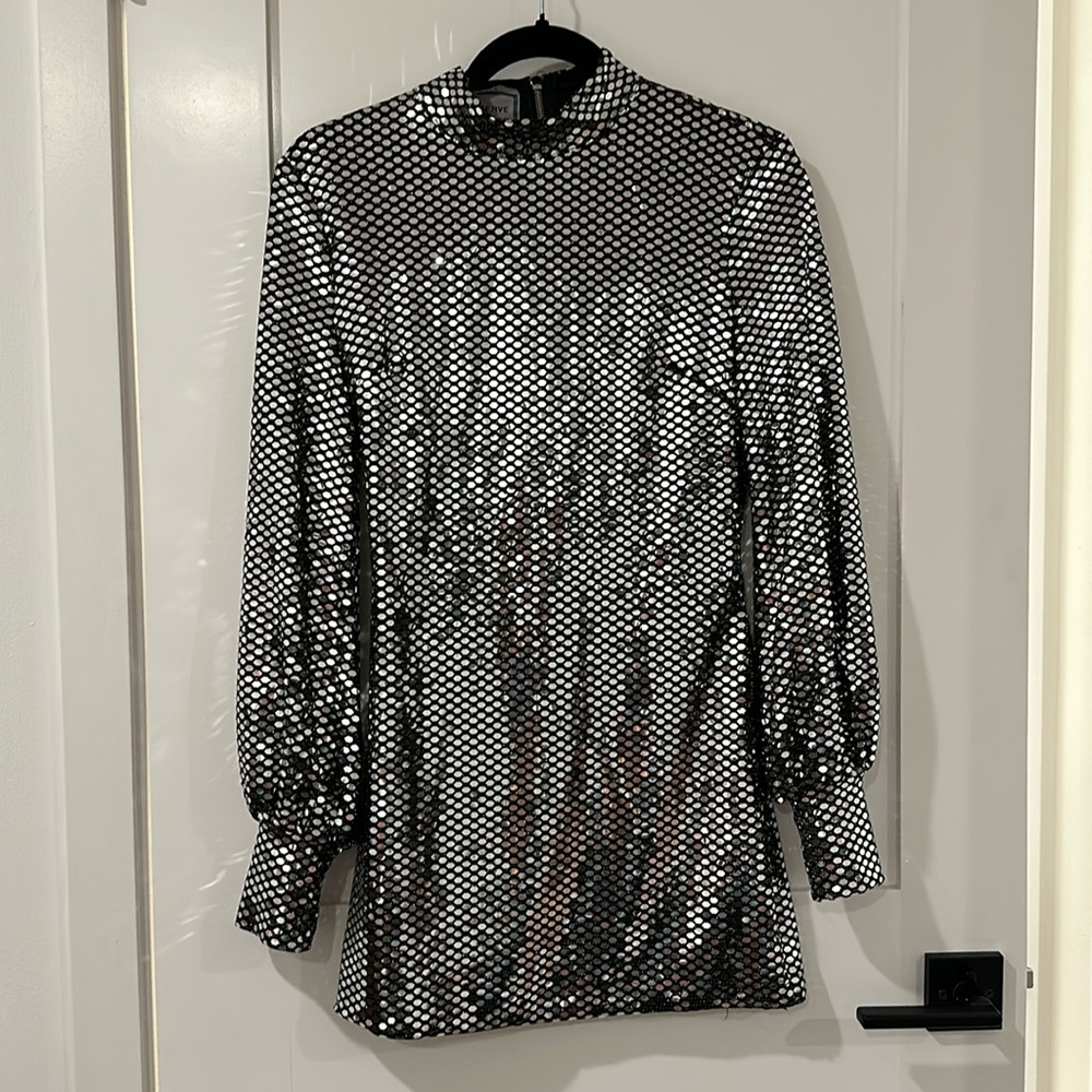 Herve Leger Mirror Ball Mini Dress S
